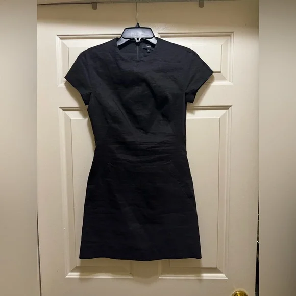 Theory Linen-Blend Dolman-Sleeve Minidress, size 00, NWOT - Picture 9 of 13